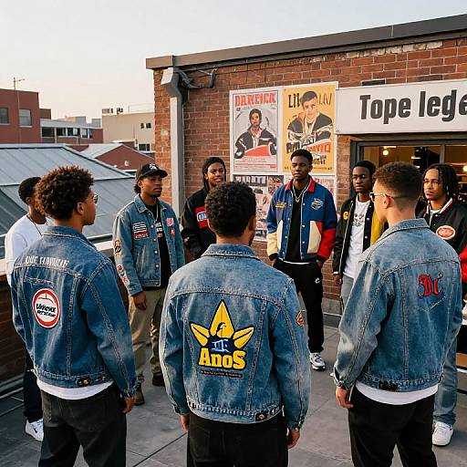 Streetwear Denim Jackets Rooftop Showcase