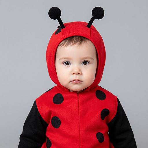 Realistic Infant in Ladybug Costume