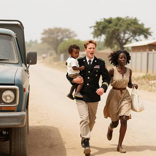 Family Adventure Down a Dusty Road