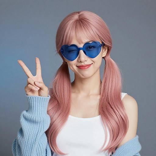 Playful Portrait of Asian Woman