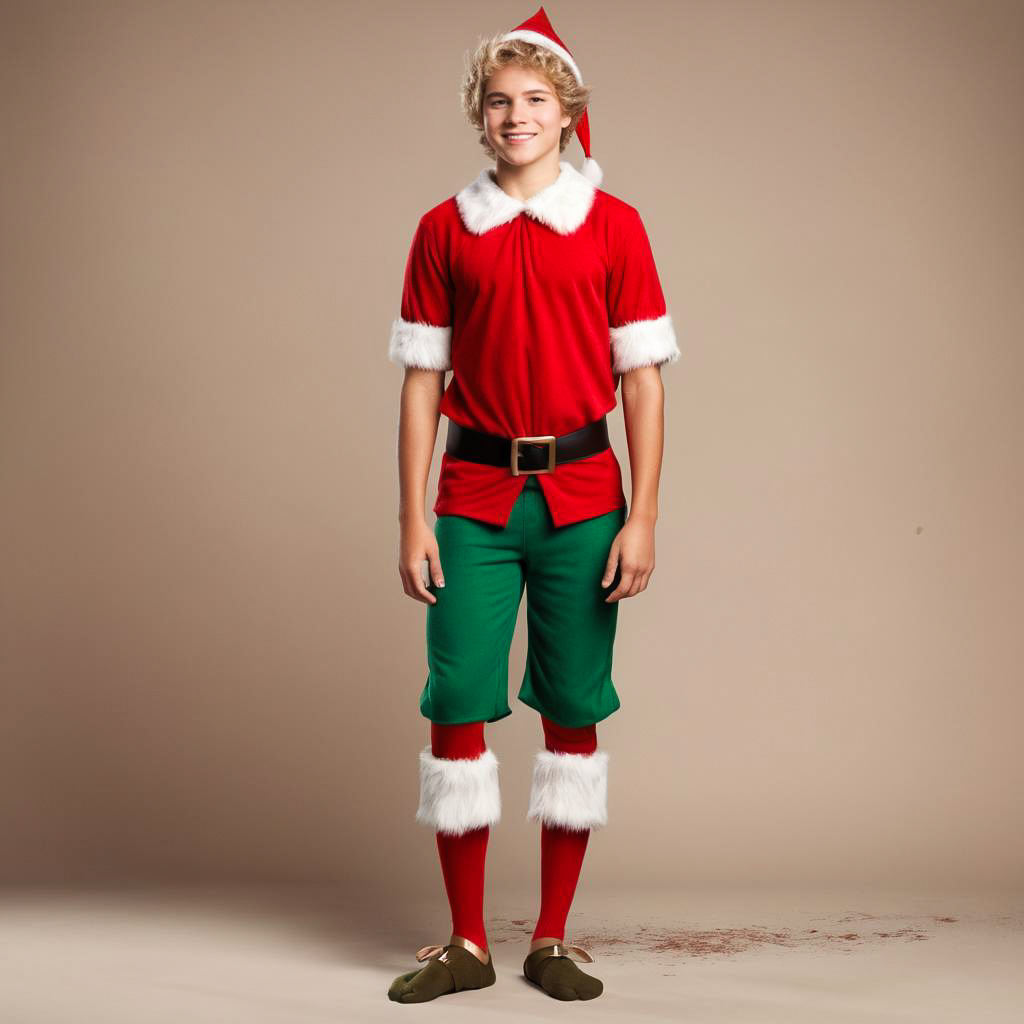 Teenage Boy in Elf Costume Portrait