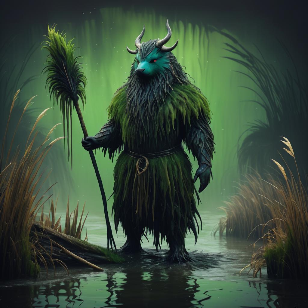 Surreal River Creature Concept Art