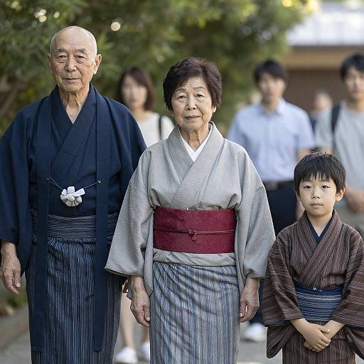 Serene Outdoor Portrait of Generations