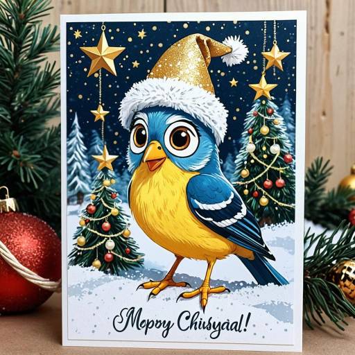 Joyful Bird Christmas Card