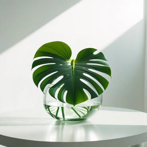 Serene Minimalist Monstera Still Life