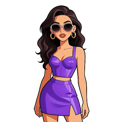 Edgy Woman in Faux Leather Fashion