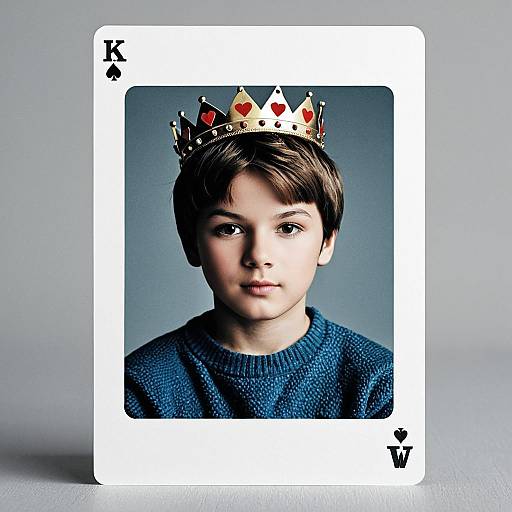 Royal King Card Portrait of a Boy