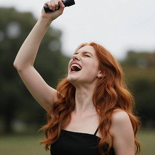 Intense Portrait of a Screaming Woman
