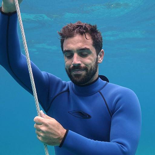 Underwater Portrait of a Smiling Diver