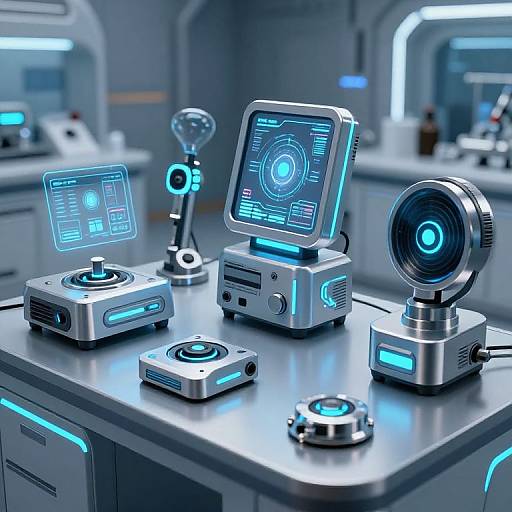 Futuristic Lab with High-Tech Gadgets