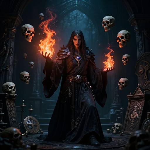 DND Necromancer Channeling Dark Magic