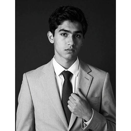 Elegant Black and White Portrait