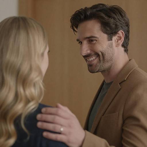 Candid Indoor Moment Between Two Friends