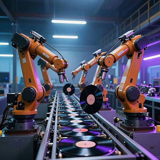 Futuristic Robot Vinyl Factory