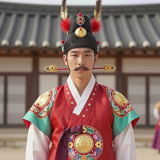 Young Man in Traditional Korean Royal Attire