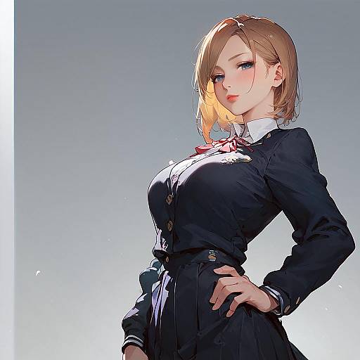 Kugisaki Nobara Expressionless School Pose