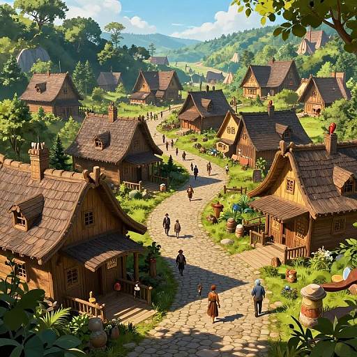 Enchanting Ruchu Village in Fantasy Realm