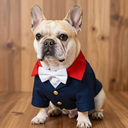 Regal French Bulldog in Elegant Attire