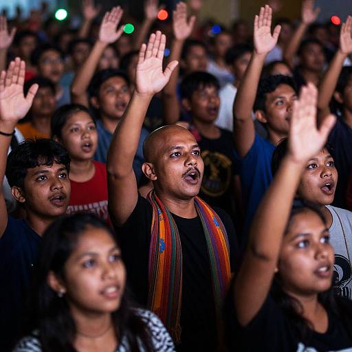 Vibrant Crowd at a Live Concert