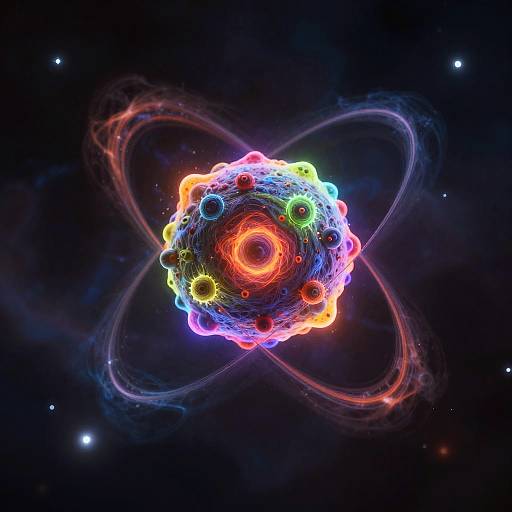 Vibrant Atomic Particle in Cosmic Space