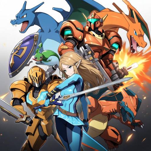 Epic Fantasy Mashup with Charizard and Zelda