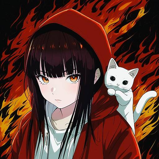 Illustration of Asakura karen (heaven burns red), heaven burns red in the style of Ebinku