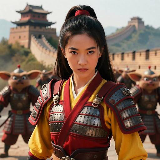Warrior Woman at Great Wall of China