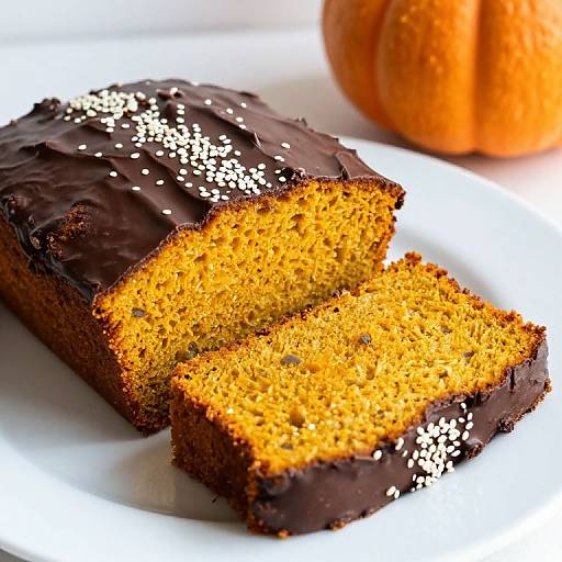 Pumpkin Bread with Chocolate Glaze