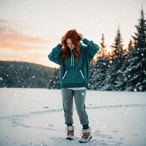 A Young Woman in a Winter Wonderland