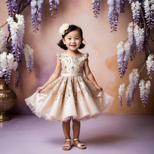 Whimsical Toddler in High Fashion Attire