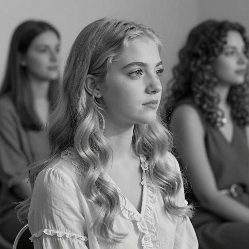 Black-and-White Portrait of Woman