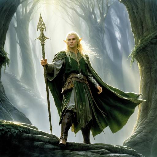 Cinematic Elf Illustration in Fantasy Style
