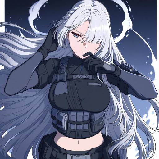 Illustration of Ak-15 (girls' frontline), girls' frontline in the style of Mefomefo