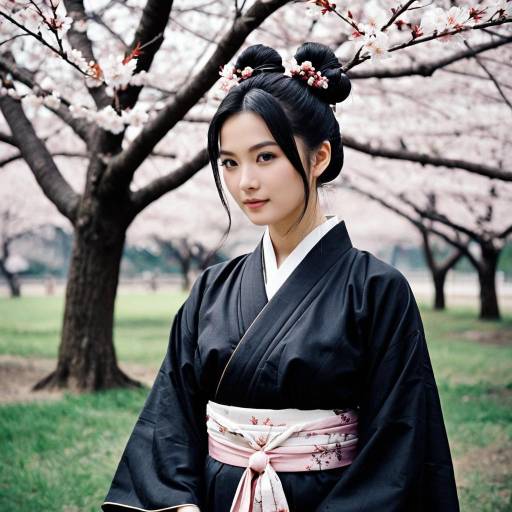 Momo Yaoyorozu in Cherry Blossom Park