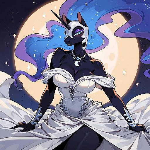 Goddess Luna in Elegant Ballroom Attire