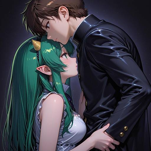 Illustration of Moroboshi ataru, urusei yatsura in the style of Haruichi (komikal)