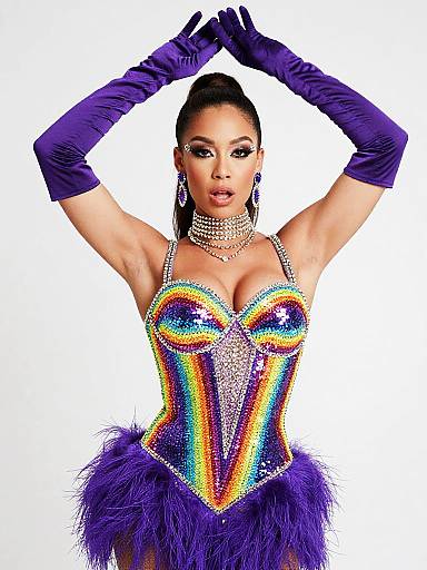 Vibrant Show Performer Studio Portrait