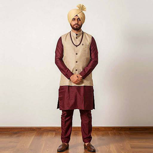 Traditional Indian Marriage Portrait of Man