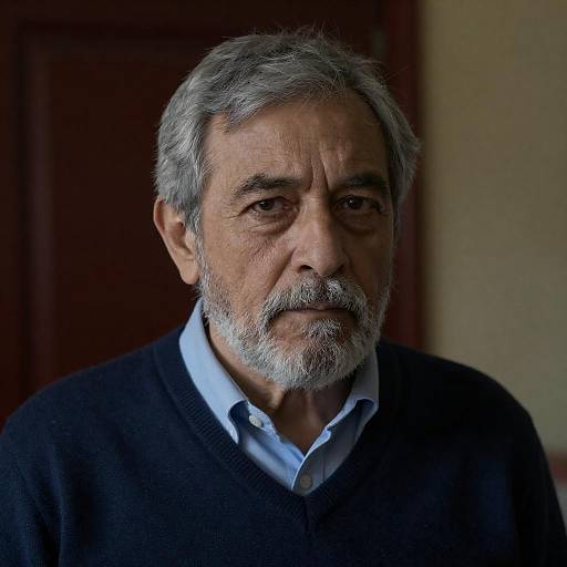 Portrait of Older Man with Intense Gaze