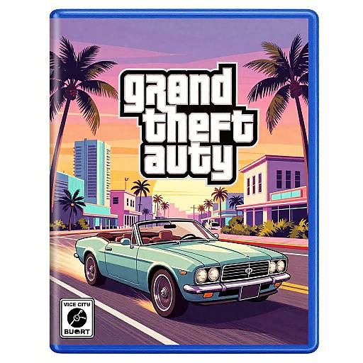 Retro 80s Vice City Neon Drive