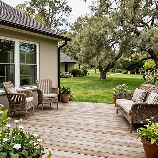 Orchard Lodge Deck and Garden View