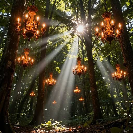 Upside-Down Chandelier Forest