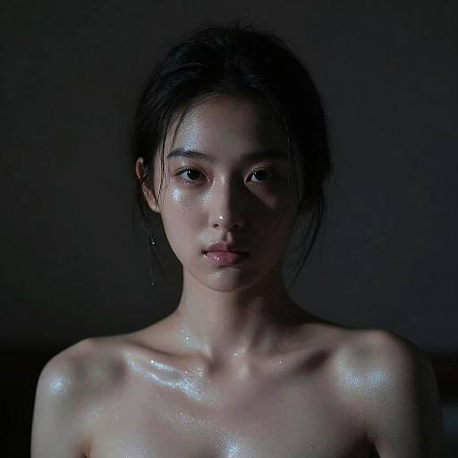 Photorealistic Dark Portrait of a Girl