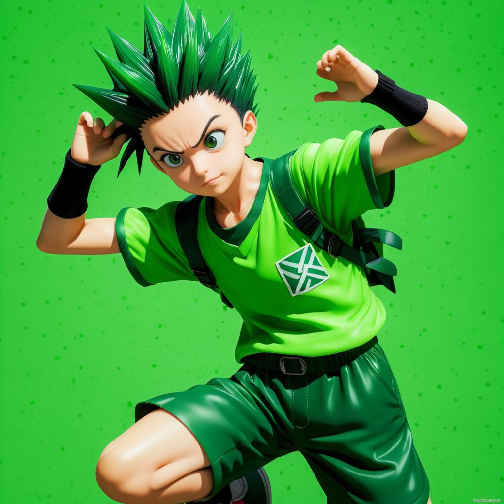 Photorealistic Gon Freecss Adventure Pose