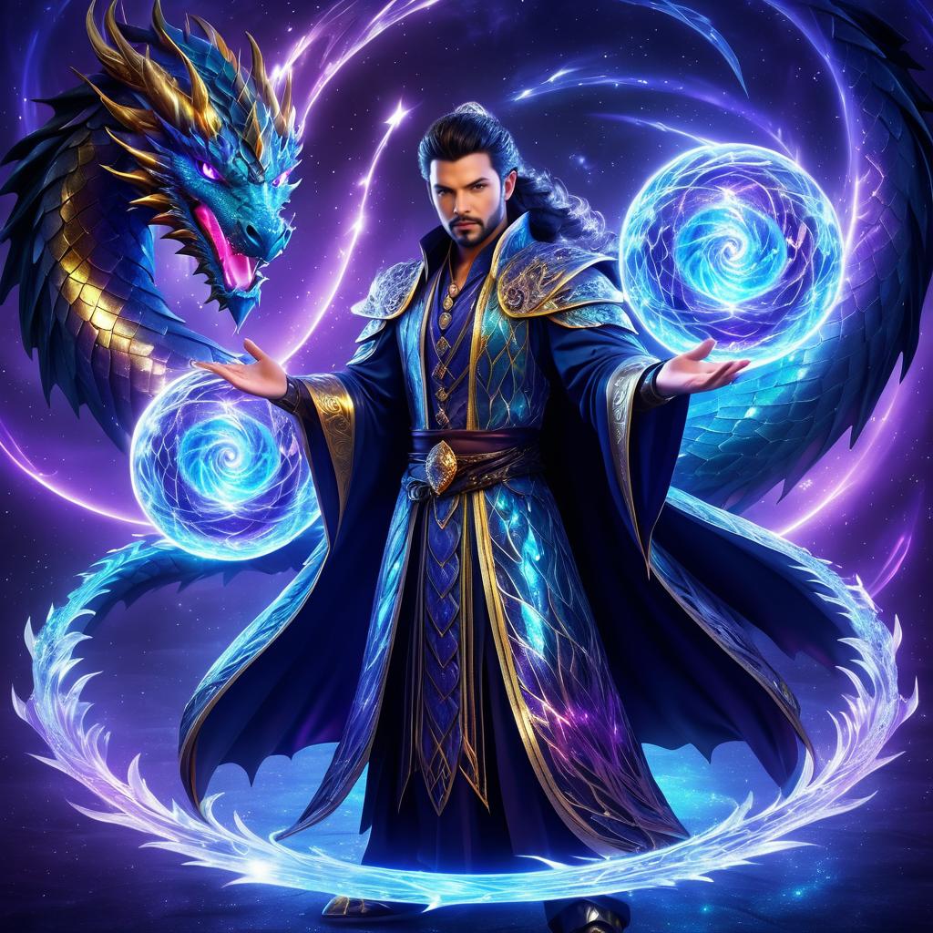 Charismatic Dragon Mage in Magical Realm