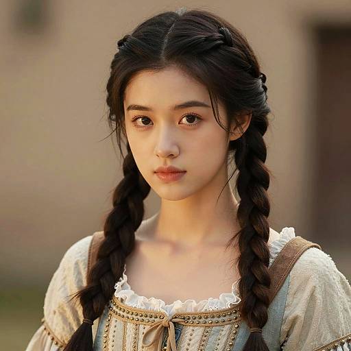 Young Woman in Historical Fantasy Costume