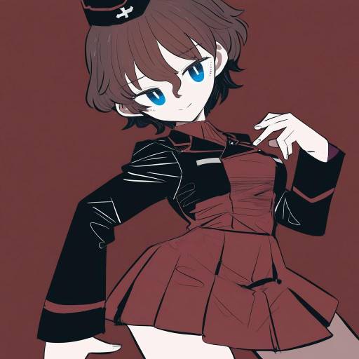 Illustration of Akaboshi koume, girls und panzer in the style of Yt (wai-tei)