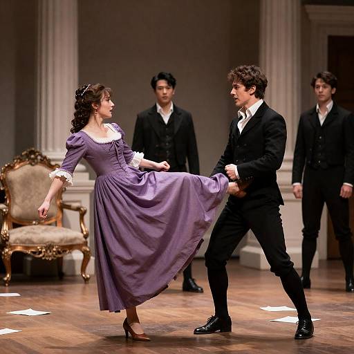 Dramatic Period Costume Stage Fight Scene