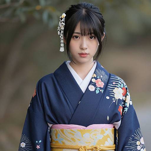 Realistic Portrait of Woman in Jinbei