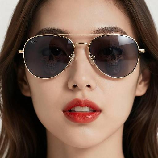 Spooky Skull Reflections in Sunglasses